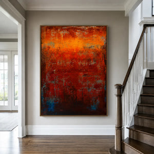 Ember Horizon Textured Wall Art styled interior scene 2 | OILDECO