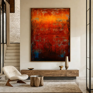 Ember Horizon Textured Wall Art styled interior scene 4 | OILDECO