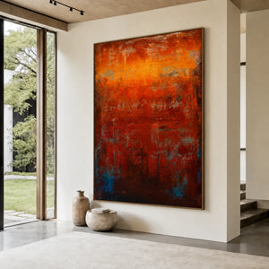 Ember Horizon Textured Wall Art styled interior scene 5 | OILDECO