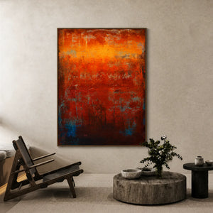 Ember Horizon Textured Wall Art styled interior scene 6 | OILDECO