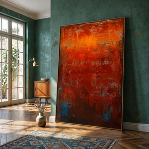 Ember Horizon Textured Wall Art styled interior scene 7 | OILDECO