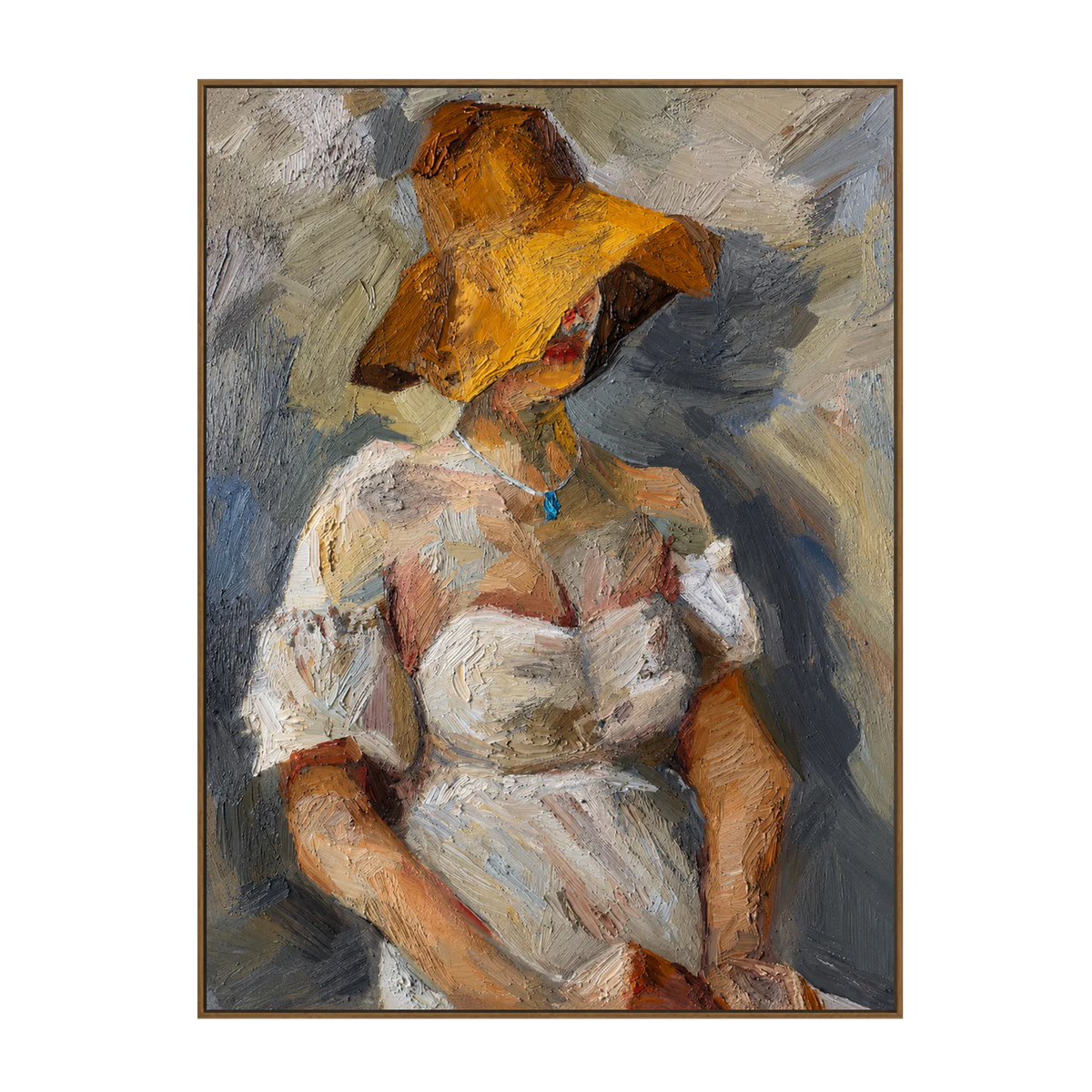 Golden Hat Figure Wall Art