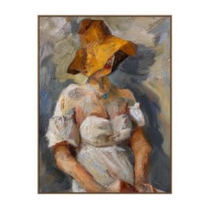 Golden Hat Figure Wall Art | OILDECO
