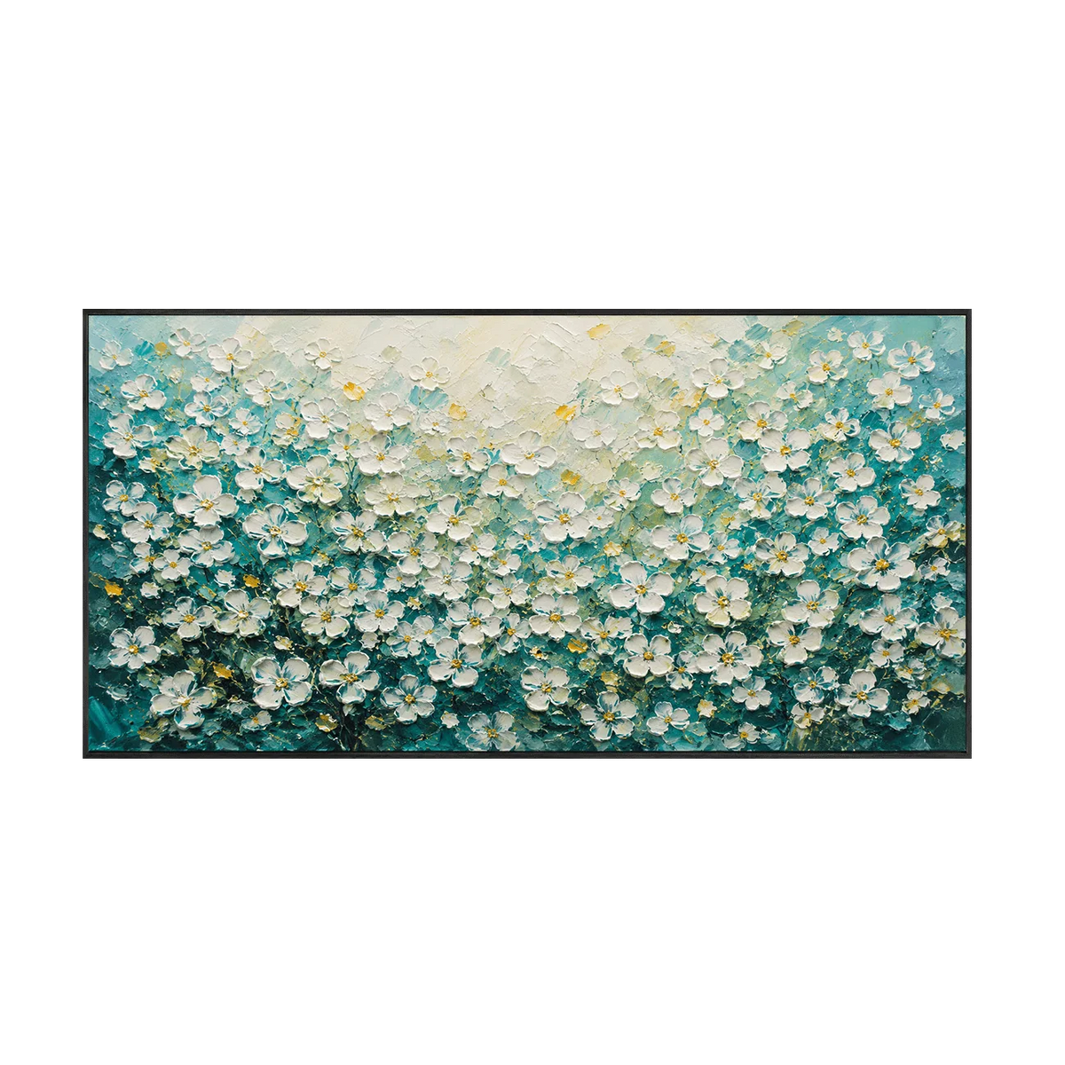Turquoise Meadow Floral Wall Art