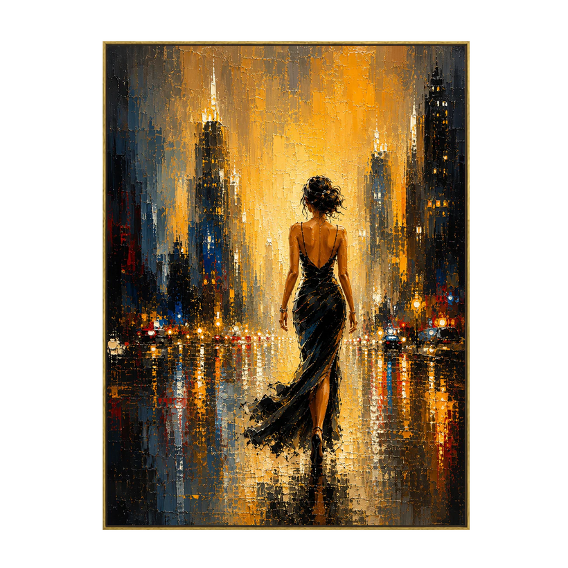 Gilded Boulevard Figurative Wall Art | OILDECO