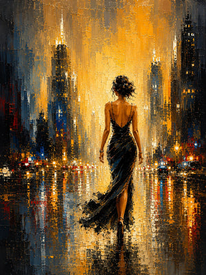 Gilded Boulevard Figurative Wall Art artwork view | OILDECO