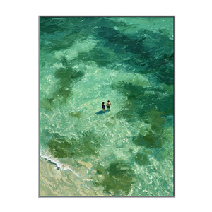 Emerald Tide Swimmers Wall Art | OILDECO