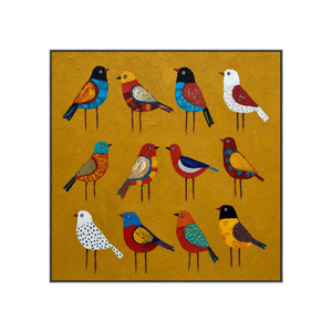 Golden Aviary Bird Wall Art | OILDECO