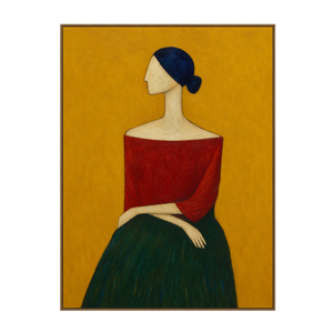 Scarlet Poise Figurative Wall Art | OILDECO