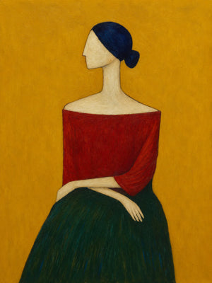 Scarlet Poise Figurative Wall Art artwork view | OILDECO