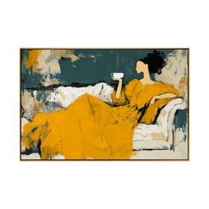 Golden Repose Figurative Wall Art | OILDECO