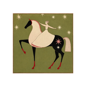 Celestial Rider Folk Horse Wall Art | OILDECO