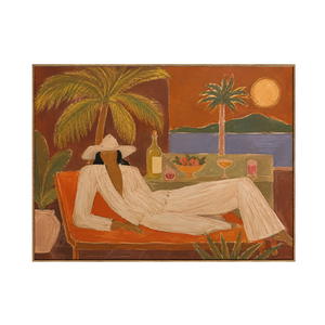 Sunset Terrace Leisure Figurative Wall Art | OILDECO
