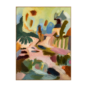Pastel Garden Passage Abstract Wall Art | OILDECO