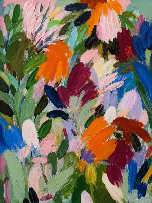 Wildflower Symphony Colorful Floral Wall Art artwork view | OILDECO