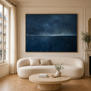 Midnight Horizon Abstract Wall Art styled interior scene 1 | OILDECO