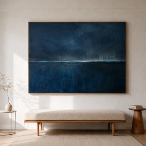 Midnight Horizon Abstract Wall Art styled interior scene 3 | OILDECO