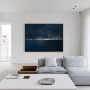 Midnight Horizon Abstract Wall Art styled interior scene 4 | OILDECO