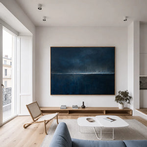 Midnight Horizon Abstract Wall Art styled interior scene 5 | OILDECO