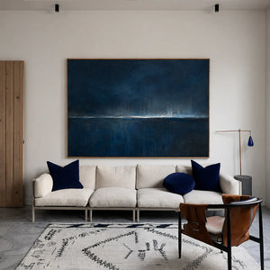 Midnight Horizon Abstract Wall Art styled interior scene 6 | OILDECO