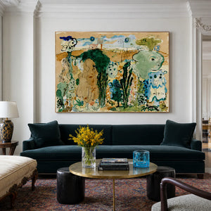 Enchanted Animal Garden Wall Art styled interior scene 4 | OILDECO