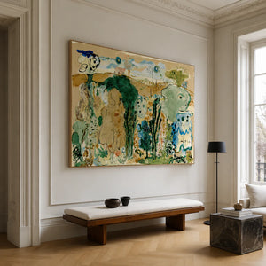 Enchanted Animal Garden Wall Art styled interior scene 5 | OILDECO