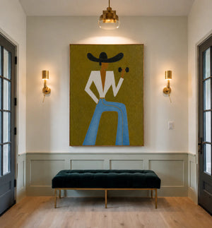 Cowgirl Strength Figurative Wall Art styled interior scene 4 | OILDECO