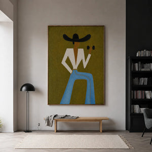 Cowgirl Strength Figurative Wall Art styled interior scene 5 | OILDECO