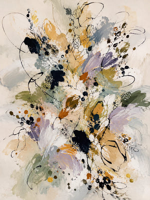 Meadow Bloom Abstract Floral Wall Art artwork view | OILDECO