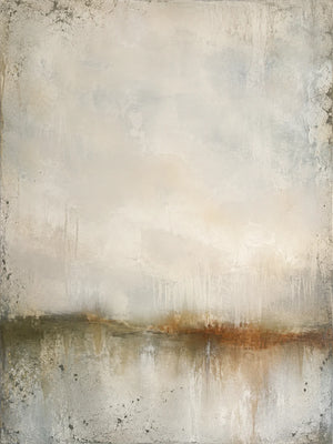 Quiet Horizon Neutral Abstract Wall Art artwork view | OILDECO