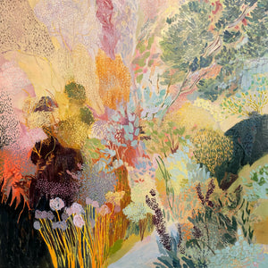 Enchanted Garden Colorful Abstract Wall Art artwork view | OILDECO