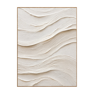 Ivory Flow Textured Relief Wall Art | OILDECO