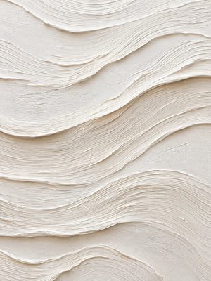 Ivory Flow Textured Relief Wall Art artwork view | OILDECO