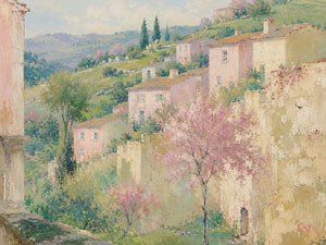 Tuscan Hillside Garden Landscape Wall Art artwork view | OILDECO