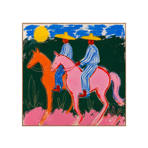 Sunlit Riders Colorful Western Wall Art | OILDECO