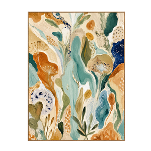 Amber Garden Botanical Abstract Wall Art | OILDECO