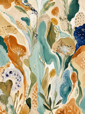 Amber Garden Botanical Abstract Wall Art artwork view | OILDECO