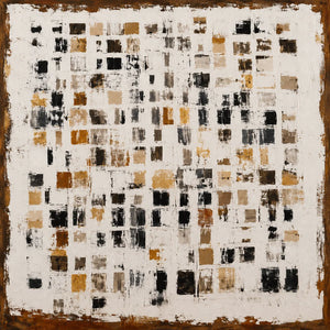 Original artwork view of Amber Mosaic Abstract Wall Art | Oildeco