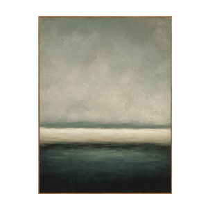 Deep Green Horizon Abstract Wall Art | OILDECO