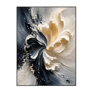 Ivory Bloom Textured Wall Art | OILDECO