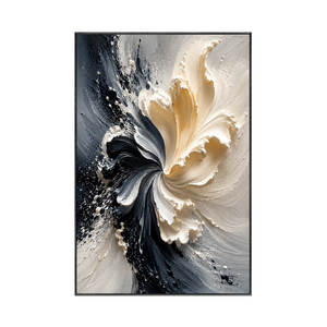 Ivory Bloom Textured Wall Art | Oildeco