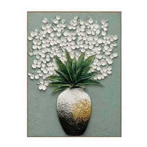 Sage Bloom Botanical Relief Wall Art | OILDECO