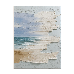 Sea Glass Horizon Textured Wall Art | OILDECO