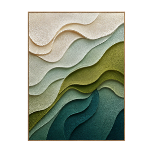 Verdant Contours Layered Relief Wall Art | OILDECO
