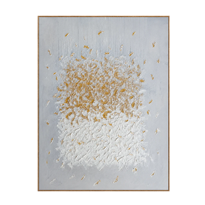 Gilded Bloom White Textured Wall Art | OILDECO