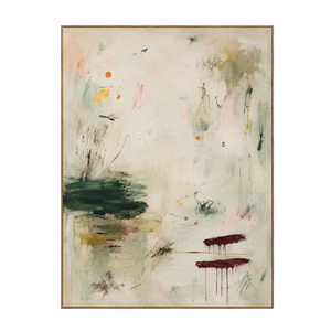 Quiet Garden Sage Abstract Wall Art | OILDECO