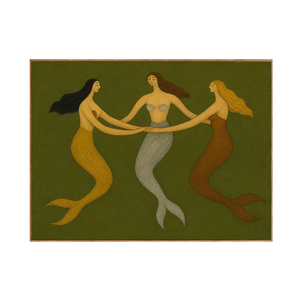Three Graces Olive Folk Wall Art | OILDECO