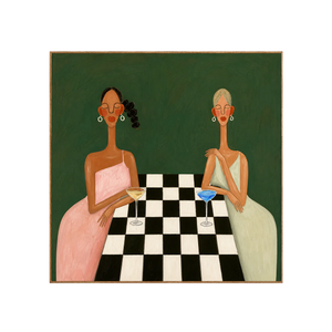 Checkered Table Companions Figurative Wall Art | OILDECO