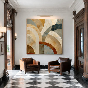 Arcadia Layers Geometric Wall Art styled interior scene 2 | OILDECO