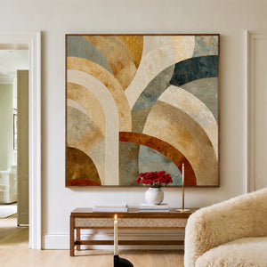 Arcadia Layers Geometric Wall Art styled interior scene 3 | OILDECO
